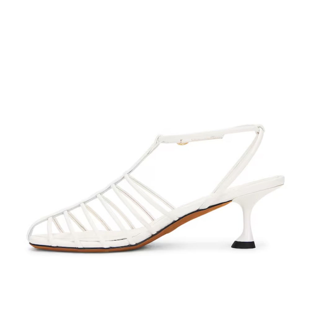 Proenza Schouler White Strappy Caged Sandals - Picture 5 of 8